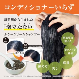 Sastty Licilia Flrel, One-Step Color Cream Shampoo (Mocha Brown), 8.5 oz (240 g), Set of 2 (Trial Color Treatment x 1, Color Care Conditioner x 1)