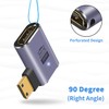 Duttek 8K Right Angled HDMI to Mini HDMI Adapter, 48Gbps