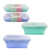 Collapsible Silicone Food Storage Container with Lid, Meal Prep Containers