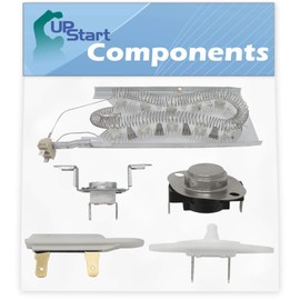 3387747, 279973, 8577274 & 3392519 Dryer Heating Element & Thermostat Kit Replacement for Kenmore 11084834202 - Compatible Heater Element, Thermal Cut-Off Kit, Thermistor & Thermal Fuse Kit