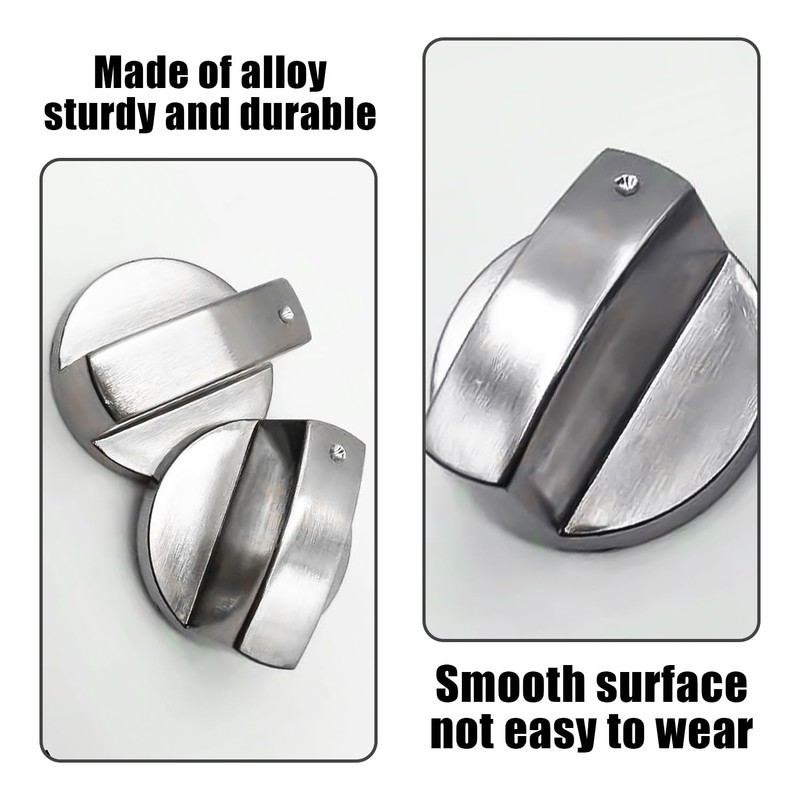KRYMSON Pack of 5 Gas Stove Knobs, 6 mm Gas