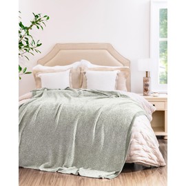 Throw Blanket for Couch, Super Soft Knitted Blankets, Warm Cozy Knit Fuzzy Plush Lightweight Blanket for Sofa, Bed, Picnic