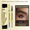 Dual-Ended Eyebrow Pencil & Eyebrow Gel, 2 In 1 Eyebrows