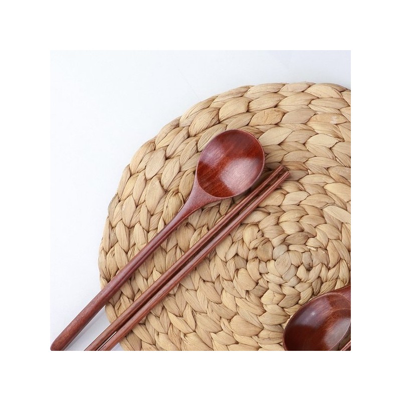 Nature Wood Wide Cutlery Set for 5 / Lacquered Wooden