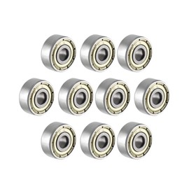 sourcing map Deep Groove Ball Bearings 623Z Double Shield 3 mm x 10 mm x 4 mm Chrome Steel DE de Pack of 10