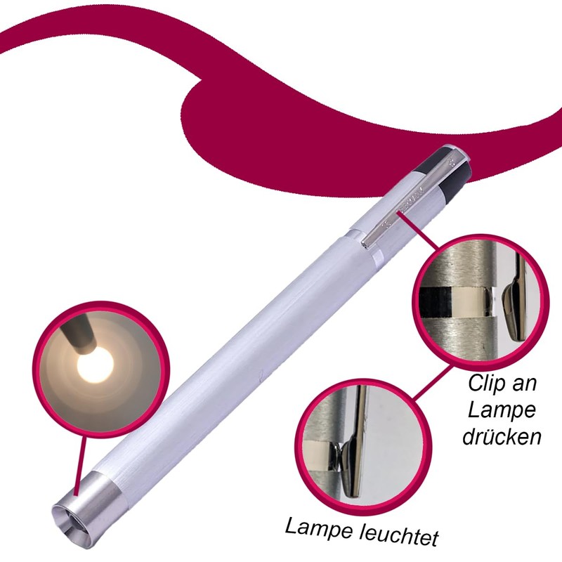 Diagnostic Light / Mini Torch Aluminium with Clip Switch Various