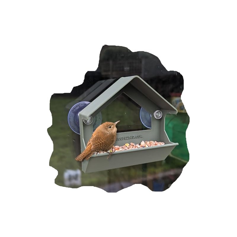 Small lightweight window mounted bird Feeder station with strong suction