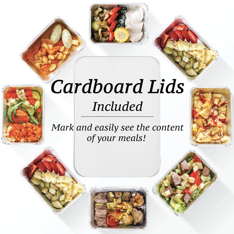 Spare Essentials 110 Pack - 2.25LB Aluminum Pans with Cardboard