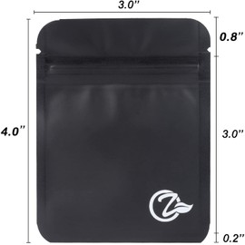 OZCHIN 100 pcs Mylar Bags Resealable Ziplock Baggies for Food, Jewelry, Electronics Self Sealing Storage (07 x 10cm)