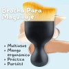 Brocha Curva Cuidado Facial Cerdas Suaves Maquillaje Base F
