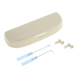 HEROFFIX Auto-Sonnenbrillenetui für Honda Accord 2018-2024 Brillenhalter Aufbewahrungsbox Kunststoff Beige 1 Set