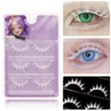 White False Eyelashes (3 Pairs), Top Eyelashes, Soft, Transparent Eyelash