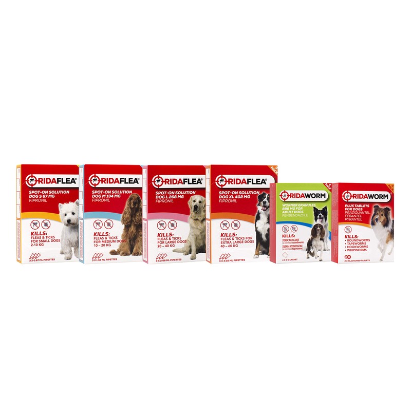 RidaWORM Dog Tablets, One Size, Pack of 2