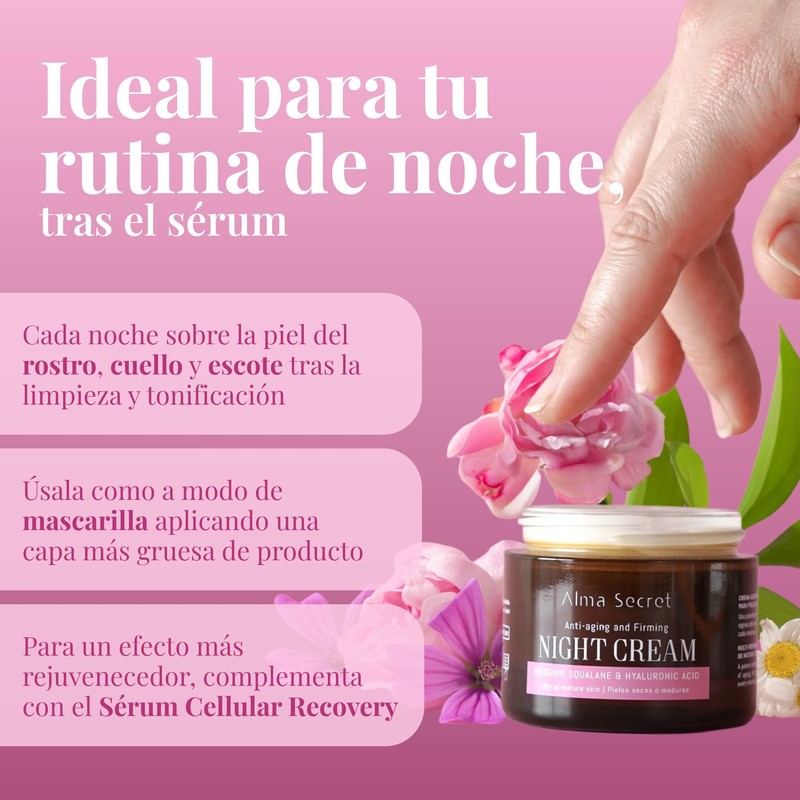 Alma Secret Multi-reparadora Noche Antiedad con Rosa Mosqueta, Escualano