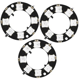 AZDelivery 3 x RGB LED Ring 8 Bit WS2812 5050 RGB LED + Integrated Driver RGB Light Module Compatible with Arduino and Raspberry Pi