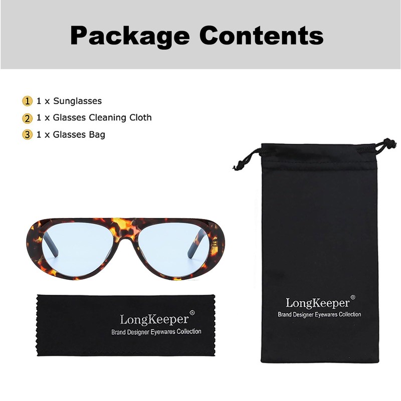 Long Keeper Vintage Oversized Sunglasses Round Women Men Retro Sunglasses