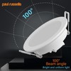 paul russells LED Recessed Downlights, 4.8Watt 390LM, Warm White 3000K,