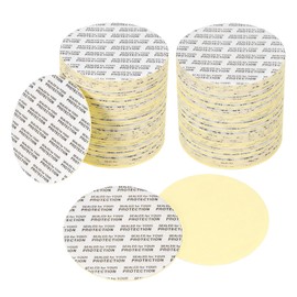 PATIKIL 58mm/2.28" Foam Lid Liner 120pcs Adhesive Round PS Pressure Sensitive Seals, Cap Liners Resistant Tamper for Plastic Glass Jar Bottle Cap Canning Vials Seals Black Text, White