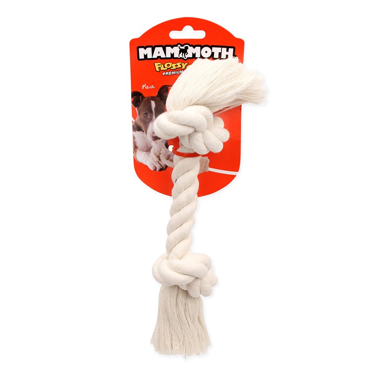 Mammoth Pet Products Dog Flossy Chews 100-Percent Cotton White Rope