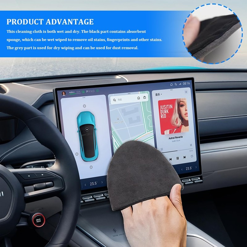 QZTYTY Car Screen Cleaner, Car Cleaning Pads, Vehicle Touchscreen Microfiber