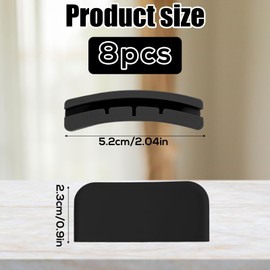 8pcs Air Fryer Mats for Ninja Crispi, Portable Quadruped Silicone Heat Mat Bottom Potholders Air Fryer Pad for Cooking System Holder, Accessories (Black)