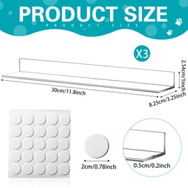 Wenqik 3 Pcs Window Sill Protector(total length35.5'' x 3.25'' x 0.16'') - Transparent Windowsill Protector Against Dog Cat Scratching, Claw Chewing & Slobbering, Heavy Duty Window Sill Cover for Pets