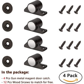 Cerraduras de metal para puerta de gabinete, paquete de 4 cierres magnéticos para puerta de gabinete, imanes de puerta para cocina, armario, armario y otros muebles, puertas y cajones, cerraduras, cierre