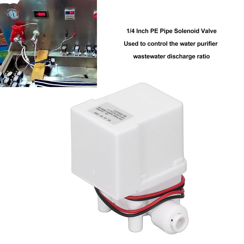 1/4 Inch PE Pipe Electric Solenoid Valve DC 24V Diaphragm