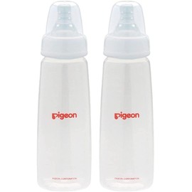 Pigeon Flexible Slim Neck Baby Bottle for 4+ Months Babies, 240ml, PP, 2-Pack