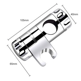 3PCS Shower Head Holder Bathroom Adjustable Chrome Slider Handheld Shower Head Bracket Fasteners to Fit 25mm Riser Rail