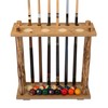 Rush Creek Creations Rustic Log 6 Billiard Cue Storage Rack,