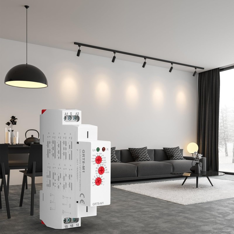 Multifunctional Delay Time Relay, GRT8-M1 Time Relay Delay with 10