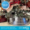 BIRDROCK HOME 4-Panel Hammered Metal Christmas Tree Collar - Stylish
