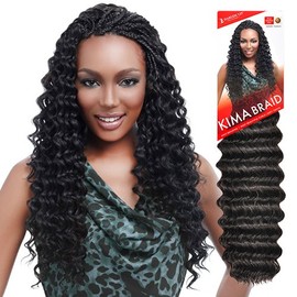 Harlem125 Synthetic Hair Braids Kima Braid Ripple Deep 20" (4-Pack, 1)