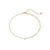 PAVOI 14K Yellow Gold Plated Paperclip Link Anklet with Charm