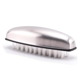 Amacoam Stainless Steel Soap Cleaning Brush Two in One Odour Remover Stainless Steel Soap Nylon Brush Vegetable Brush Hand Wash Brush Massage Brush 10.2 x 3.3 cm