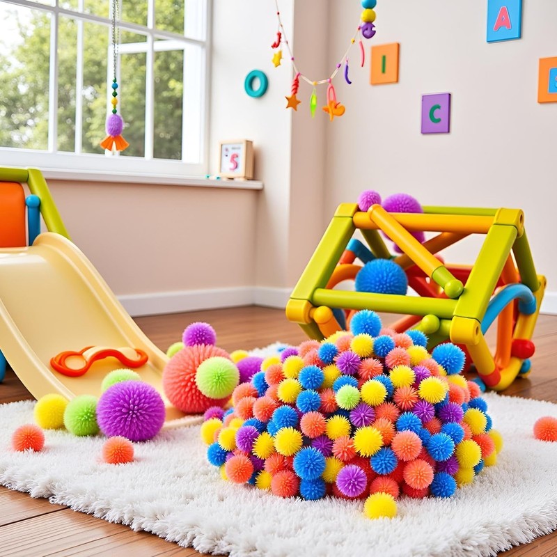10Pcs Multicolour Mini Spiky Hedge Balls, Porcupine Balls,Spiky,Sensory Game,Soft Sensory