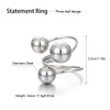 Winssigma Adjustable Chunky Rings for Women, Bold Thick Rings Statement