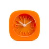 H&h Sveglia Quadrata in Gomma, 8 cm, Arancio