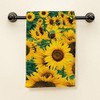 HGOD DESIGNS Sunflower Hand Towels Beautiful Sunflower Yellow and Green