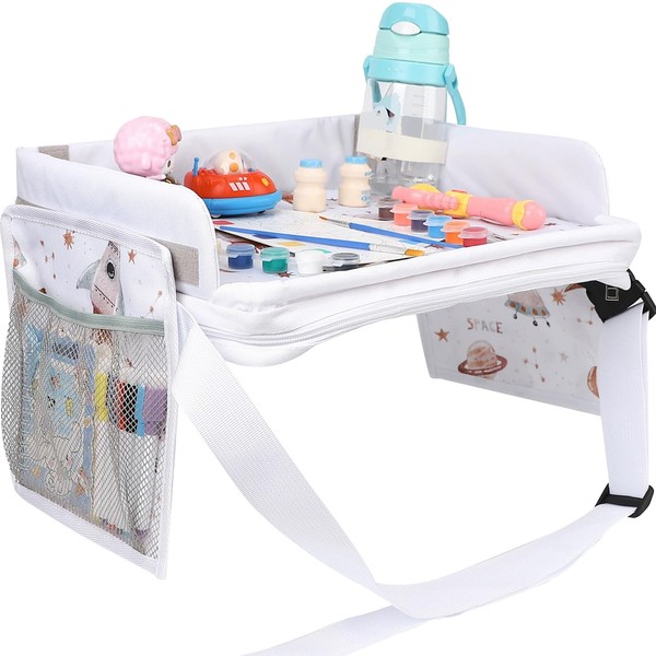YZNlife Kids Car Table,Upgraded Travel Tray for Airplane and Road