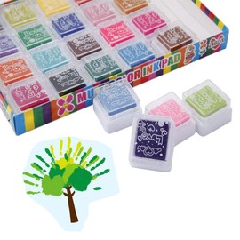 Funxim Stamp Pad Set, Fingerprint Stamp Pad, Non-Toxic Washable Ink, Stamp Pad for Paper Crafts, Fabric Painting, DIY, Birthday Gift