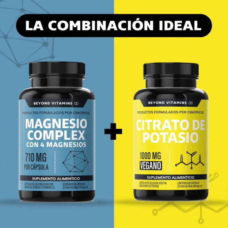 Beyond Vitamins Magnesio Complex Citrato Polvo Glicinato Gluconato Óxido Vitaminas