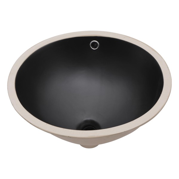 Lordear Undermount Black Bathroom Sink 18x15 Inch Bathroom Vanity Sinks