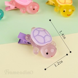 Framendino, 20 Pack Turtle Hair Clips Resin Non-Slip Hairpins Tropical Beach Hair Accessories