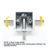 PGFUN 1:1 Right Angle Bevel Gearbox 1.5 Module 20 Teeth