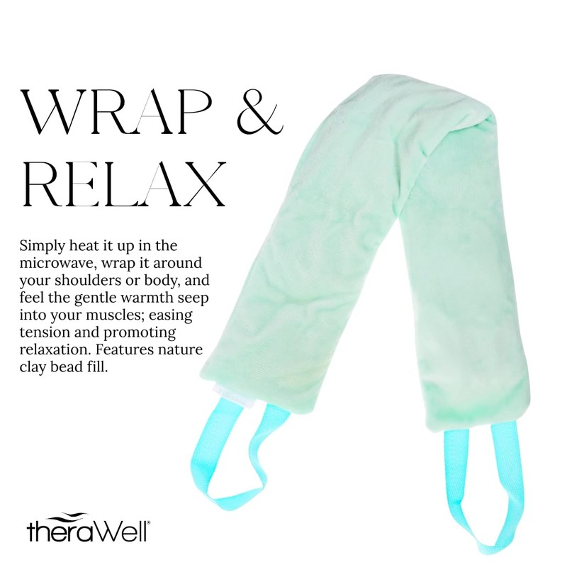 Therawell Warming Clay Bead Body Wrap Heating Pad, Perfect for