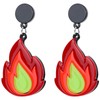 WRITWAA Extravagant Flame Earrings for Women, Creative Acrylic Fire Shape