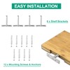 Seimneire 6pcs 3 Inch Floating Shelf Bracket, Heavy Duty Hidden