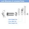 Cabinet Locks with Keys, 1-1/2" Long Cam Lock Keyed Alike,